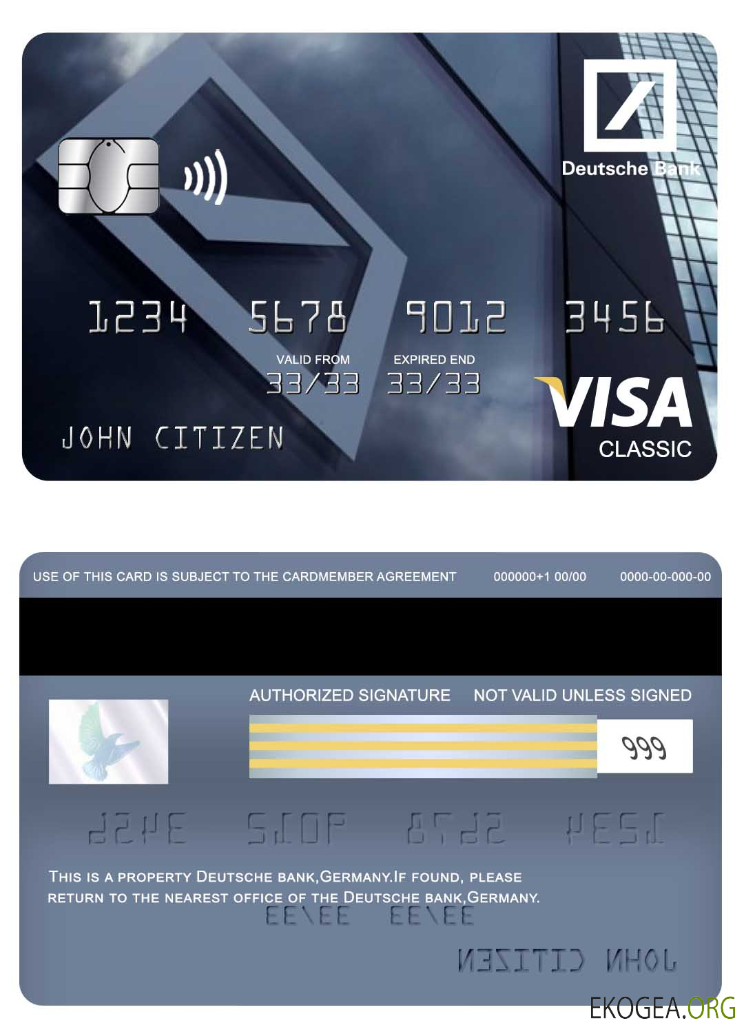 Carte Visa Classic Allemagne Deutsche Bank